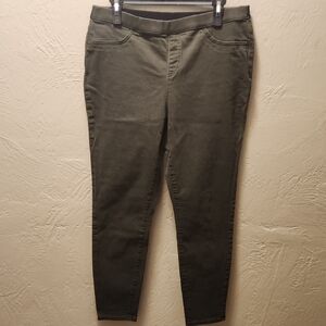 Vera Wang Olive Skinny Pants